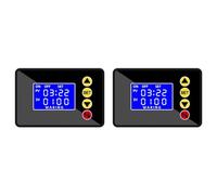 Adiythbm Relè temporizzatore digitale con 2 unità per ritardo e | Due relè, ampio intervallo di fasatura, alimentazione AC110-220V, compatto 67x45x34mm, apertura di montaggio 63x42mm