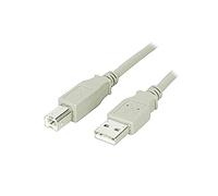 adj 320-00098 Cavo USB 2.0 per Stampanti, USB tipo-A Maschio a USB tipo-B Maschio, Beige, 2 metri