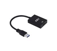 5212844 ADATTATORE USB 3.0-HDMI M/F BK CON CAVO ADJ
