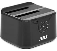 ADJ - Docking Station ADJ AH01T Double HDD per Hard Disk SATA da 2.5'' e 3.5'' USB 3.0 ad Alta Velocita con funzione di clonazione HDD inclusa Office