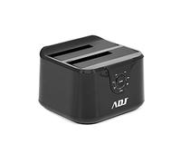 ADJ Docking Station USB 3.0 Per HDD 3.5" 2.5" SATA I/II/III, Alimentatore Esterno, Supporta fino a 8 TB, Compatibile con Win/Mac, Nero