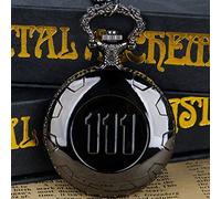 ADJAN Bronzo Quartz Pocket Watch Game Fallout Vault 111 Steampunk Women Man Collana Pendente con catena, nero