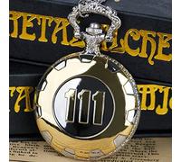 ADJAN Bronzo Quartz Pocket Watch Game Fallout Vault 111 Steampunk Women Man Collana Pendente con catena, oro