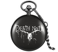 ADJAN Fatto a mano personalizzato nero Siamo tutti pazzi qui orologio da tasca al quarzo nero catena pendente regalo per uomini donne, morte