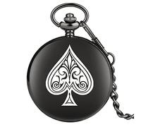 ADJAN Fatto a mano personalizzato nero Siamo tutti pazzi qui Quartz Pocket Watch Black Chain Pendente regalo per uomini donne, poker