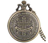 ADJAN Vintage tibetano aroma tempio buddista quarzo tasca orologio Buddha testa design catena religiosa ciondolo collana regalo per uomini donne, Bibbia