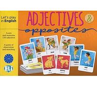Adjectives & opposites. Gamebox: Spiel à 2 x 65 Karten mit Adjektiven und ihren Gegensätzen, 1 Joker- und 1 Ereigniskarte + Spielanleitung