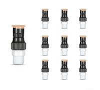 Adjustable 1/2'' Sprinkler Head 10pcs ABS 360° Garden | ABS Plastic, 0-360° Rotation, 12m Spray Diameter, 60°/180°/360° Modes, Tool-free Adjustment, 10-pack For Lawn Irrigation