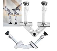 Adjustable 10-180° Aluminum Alloy Right Angle Corner Clamp, Stainless Steel Tube Clamp for Welding, Woodworking & Metalworking(Tc1+tca2)