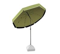 Adjustable 45° Garden Parasol 2m/2.4m/2.8m/3m | UV Protection Waterproof Outdoor Umbrella | Perfect Sun Shade for Patio Balcony Beach (Green)