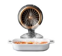 Adjustable Angle Exhaust, Double Filter Hood, Kitchen Air Cleaner, Low Noise Range Hood, 2 Speed Exhaust, 18.5x15x14.2 cm, / 7.28x5.91x5.59in, Portable Kitchen Exhaust Fan for Indoor BBQ