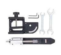 Adjustable Angle Hole Puncher Dowel Jig, Round Pipe Drill Guide Tool, Precision 0-60° Drilling for 30-70mm Rods with 60mm Stroke, Aluminum Alloy Woodworking Puncher for Cabinet