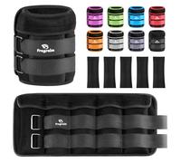 Adjustable Ankle Weights for Women Men Kid 1-8 kg Pair, Leg Wrist Arm Weight for Pilates, Jogging, Gymnastics, Aerobics, Exercise, Training Physical Therapy|Each 0.8-4kg, Total 8kg, Black