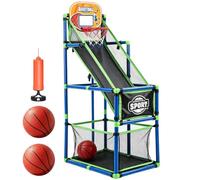 Adjustable Basketball Hoop Set for Children with Ball - Portable Training
