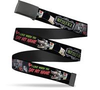 Adjustable Belt, Clamp Buckle, Cut-to-Fit, Beetlejuice I Love When You Say My Na