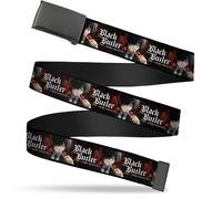 Adjustable Belt, Clamp Buckle, Cut-to-Fit, Black Butler Ciel Phantomhive Fork Po