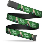 Adjustable Belt, Clamp Buckle, Cut-to-Fit, Black Butler Herman Greenhill Pose an