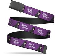 Adjustable Belt, Clamp Buckle, Cut-to-Fit, Black Butler Violet Gregory Pose and