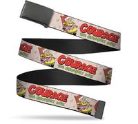 Adjustable Belt, Clamp Buckle, Cut-to-Fit, Courage the Cowardly Dog with Muriel