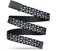 Adjustable Belt, Clamp Buckle, Cut-to-Fit, Daffy Duck Expression and Eyes Scatte