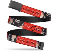 Adjustable Belt, Clamp Buckle, Cut-to-Fit, Friday the 13th Jason Mask and Script