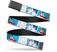 Adjustable Belt, Clamp Buckle, Cut-to-Fit, Frosty the Snowman Pose Blocks and Sn