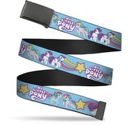 Adjustable Belt, Clamp Buckle, Cut-to-Fit, My Little Pony Three Pony Rainbow Pos