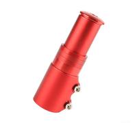 Adjustable Bike Stem Extender 12.4cm Metal Handlebar Riser(Red One Size) | Adjustable height design, reduces back strain, metal construction, 12.4cm length, easy customization
