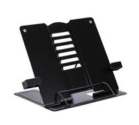 Adjustable Book Stand, Foldable Reading Holder, Portable Book Display, Ideal for Office Library Bedroom Kitchen Cafe Bookstore Studying Recipes Notes Documents, Lightweight Compact Design