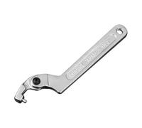 Adjustable C Wrench - Chrome Vanadium Steel Pin Hook, Multi-Size Coilover S | Forged Drop-Forged Construction With Heat-Treated Tapered Tip & Fine-Pitch Adjustment Wheel, Diamond-Cut Grip For Mec