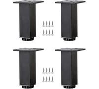 Adjustable Cabinet Feet,Thickened Square Sofa Leg,Simple Metal Support Aluminum Alloy Replacement Feet,Can Be Used for Sofas,Coffee Tables,Computer Dining Tables,Black-20cm(7.9in)