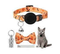 Adjustable Cat Collar for Compatible with Airtag, Orange, 1.0*20-30, 1 piece