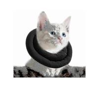 Adjustable Cat Collar, Soft Cat Recovery Collar, Protective Pet Collar After Surgery (s, Black)