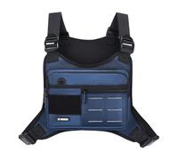 Adjustable Chest Bag, Large Outdoor Vest Pouch, 20L Hiking Chest Pack with Multiple Compartments, Durable Storage Bags, Travel Chests Bag with Comfortable Fit, Adventure Gear for Running, blu,