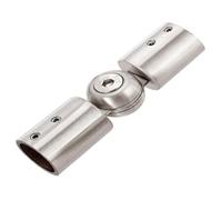 Adjustable Corner Connector for Curtain Rods 90-180 Degree Angle 304 Stainless Steel Elbow Bracket with Screws for Bay and Corner Windows Shower Room Installation 19mm Brushed