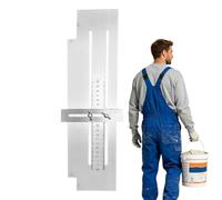 Adjustable Drywall Square Stainless Steel Plaster Leveling Template With Scale Small 26x11cm Large 40x11cm Putty Scraper Angle Tool For Wall Finishing