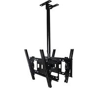 Adjustable Dual TV Ceiling Mount Telescoping Tilt & Swivel Bracket for 3260 inch TVs Sturdy Dual Screen TV Stand Ideal for Home & Office Use
