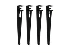 Adjustable Fit Table Legs Fshaped Iron Furniture Legs Matte Finish 4 Metal Tables Leg Diy Coffee Tables Dining Table Consoles(76cm/black)