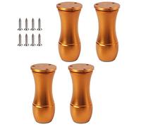 Adjustable Furniture Legs 4 Pack alluminio lega Thicken Bed & Coffee Table Legs No Slip Safety Design Modern Gold Finish Various Sizes 12cm Altezza DIY Stabile Support.