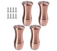 Adjustable Furniture Legs 4 Pack Thicken Bed Legs with No Slip Safety Design DIY Coffee Table Legs Modern Aluminum Alloy High End Luxury in Various Sizes Red Copper Finish