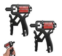 Adjustable Hand Grip Strengthener with Electronic Counter, Resistance Grip Strength Trainer for Forearm Workout, Hand Exerciser for Home and Gym Training (2 PC)