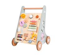 Adjustable Handle Smooth Rolling - Wooden Walker Toy, Kid Push, Early Learning Walking Practice Toy, Durable Wooden Walker For Children Boys Girls Indoor Classroom Home Play Activity