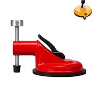 Adjustable Height Setter - Professional Countertop Leveling Tool, 2pc Pro Alignment Clamps for Granite, with Stainless Steel Plate and Knob, for Granite, Marble & Quartz (Red)