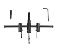 Adjustable Hole Cutter Punte Trapano Regolabili Cutter Hole Regolabile a Diametro di 30-200mm per Tagliare Legno, Nero Punte Circolare Trapano Aeroplano
