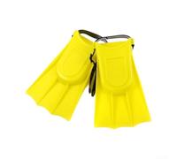 Adjustable Kids Swimming Fins 14-18.5cm Secure Grip(Yellow) | Adjustable 14-18.5cm fit, secure grip per sole, secure comfort, growing feet support, easy size change