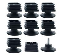 Adjustable Leveling Feet 38 x 38mm Square Tube Inserts Furniture Glide 8 Sets