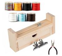 Adjustable Macrame Knotting Activity Panel with Dual Clips for Elderly Seniors