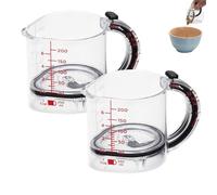 Adjustable Measuring Cup,caraffa graduata multifunzione con base di chiusura a raschietto, Misurino Regolabile, Design Salvaspazio, Facile da Pulire e Senza Spreco (2 PCS)