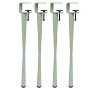 Adjustable Metal Leg No Punching Table Clamp Legs F-Shape Coffee Table Leg with 4pcs Foot Pads, DIY Furniture Dining Desk Console Feet for Various Shapes of Table Boards,Green,45cm(18in)