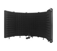 Adjustable Microphone Isolation Shield - Professional Noise Reduction Screen with Foam Filter, Windproof Sound Barrier | Studio Vocal Recording Equipment for Podcasts, Singing, Broadcasting, Streaming